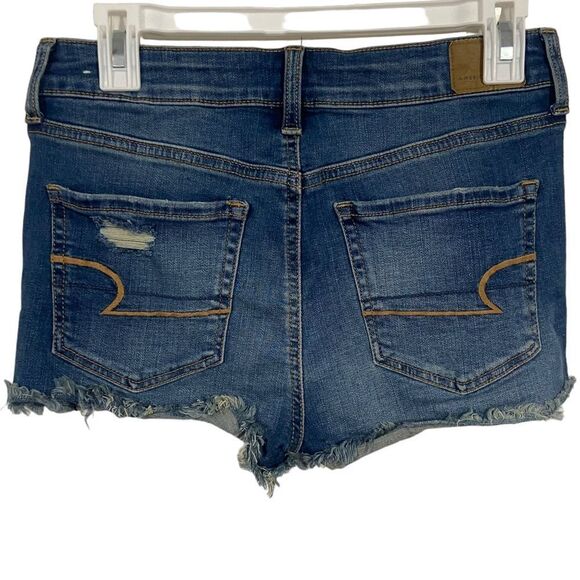 American Eagle Distressed High Waisted Jean Shorts - Picture 2 of 5